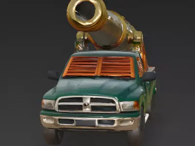 Royal Artillery Pickup Truck 3D Model Low-poly 3D model