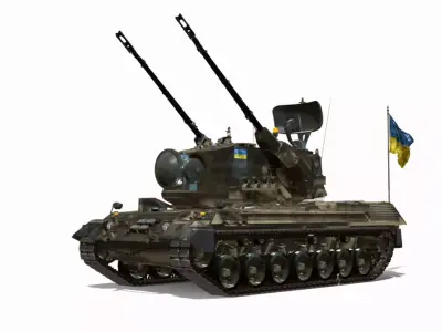 FRAKPANZER GEPARD 1A2 UKRAINE Low-poly 3D model