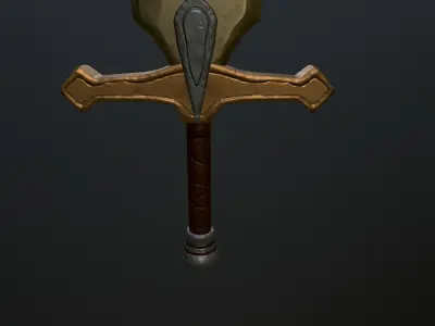 low poly game sword Low-poly 3D model