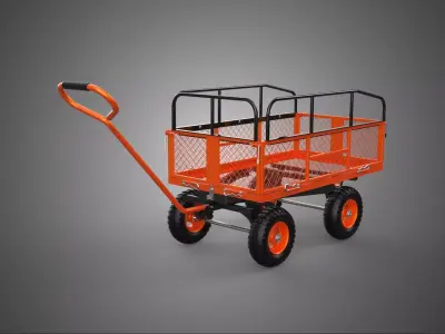 METAL GRID SIDE SCREEN NET MESH BED RAIL CAGE TROLLEY CART WAGON 3D model