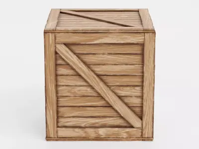 Wooden Crate V2 - Clean Storage and Transport Box 3D model