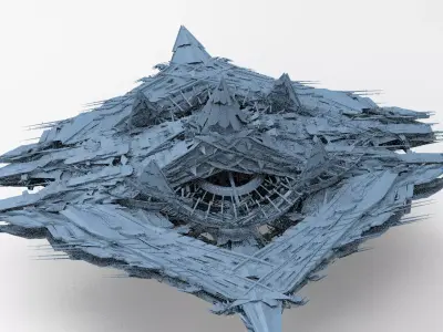 Cyberpunk magma oil rig 7  3D model