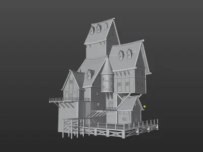 Fantasy medieval house 3D model