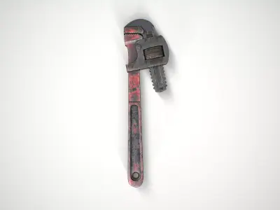 Pipe Wrench Low-poly 3D model purchase