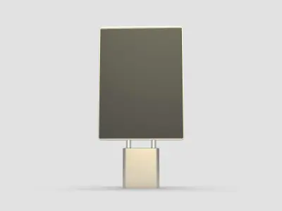 Style advertisement close to a street in city 3D model