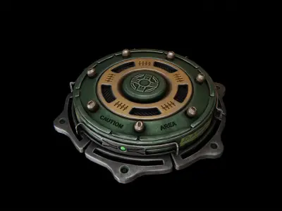 Electro Shock Landmine-2 Low-poly 3D model