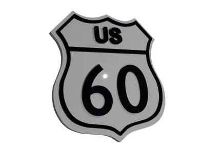 Sign US 60 3D model