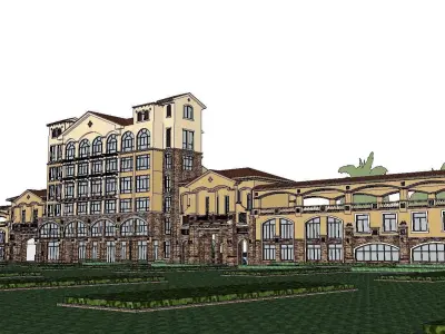 vacation spot-Resort-Fashion Leisure Hotel-0246 3D model