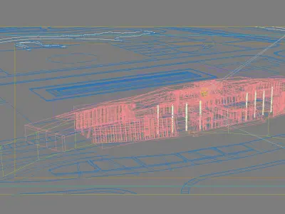 Station Building 3D model 5