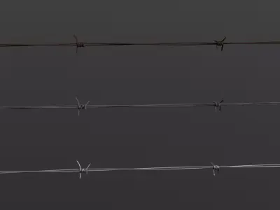 Barbed Wire Low-poly 3D model