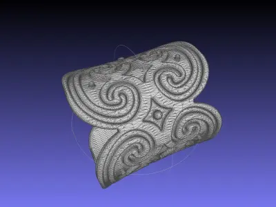 How To Train Your Dragon Patterned Wedding Bracelet 3D print model