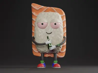Sushi Character 3D model