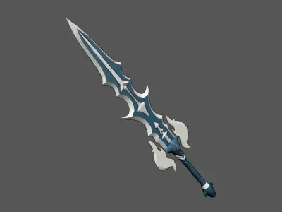 DRAGON SWORD - Game Asset Anime-style action RPG Low-poly 3D model