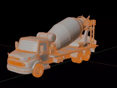 Mercedes-Benz LAK Concrete Mixer 3D model
