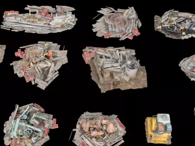 Industrial Photogrammetry Bundle - 16 Models - 8K-16K 3D model