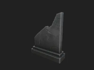 Gravestone Low-poly 3D model buy