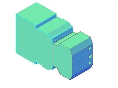 Contactor plastic container 3D model