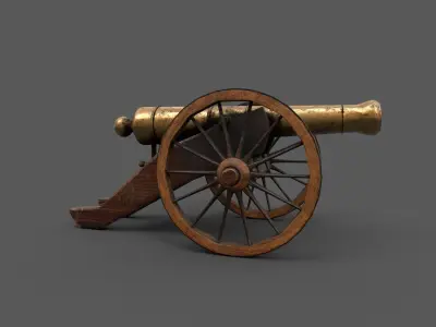 Cannon 1812 Low-poly 3D model