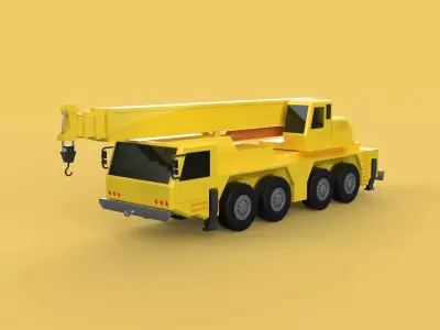 TELESCOPIC MOBILE CRANE CRAWLER LIFTING TRUCK GIRDER OVERHEAD 3D model