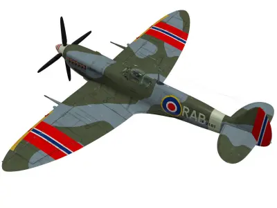 Supermarine spitfire Mk-IX 3D model purchase