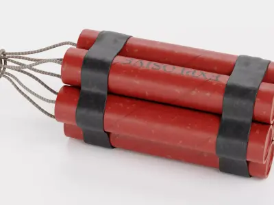 Dynamite V3 - Multi-Stick Explosive TNT Bundle 3D model