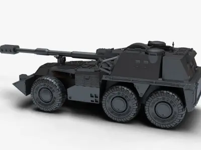 tank gun G6 3D print model
