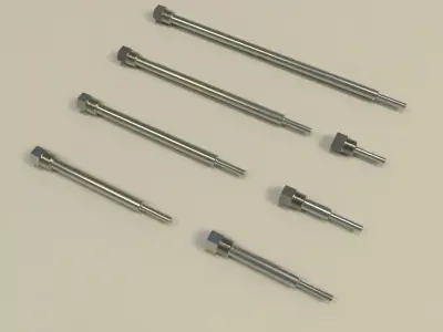 Ashcroft Threaded Stepped Thermowells Free 3D model