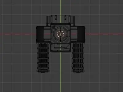 Machine gun - lowpoly model 3D model