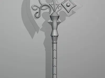Simple ax in fantasy style 033 3D model