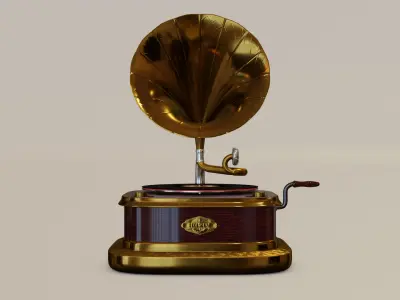 Gramophone Art Deco 3D model
