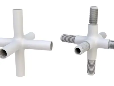 Pipe connector 05 3D model