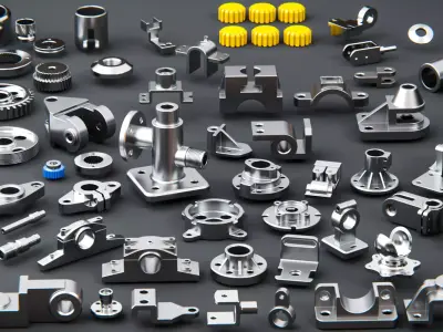 Mechanical Component Asset packs Bundle Free 3D model