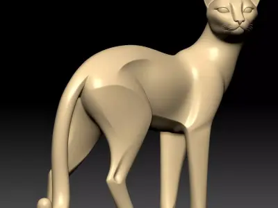 Cat Sculpture 3D model