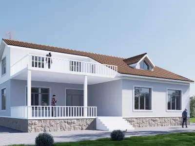 house Low-poly 3D model get