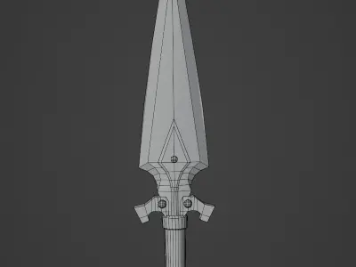 Dagger sword Low-poly 3D model 3