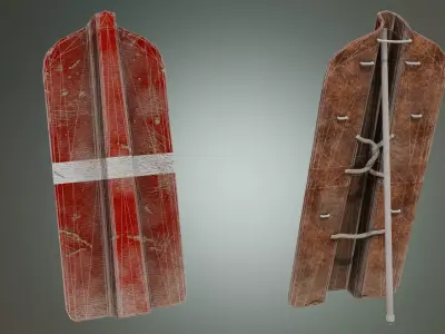 Pavise Shield  Free low-poly 3D model