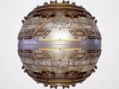 PBR Sci-Fi Texture Pack 17 Low-poly 3D model