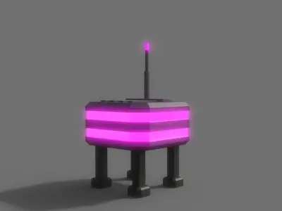 PBR Sci-Fi Building A12 Low-poly 3D model