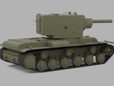KV-2 Heavy Tank 3D model purchase