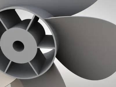 Propeller 3D model Polygon mesh