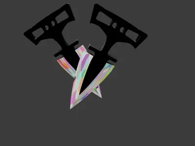 knife poke Low-poly 3D model