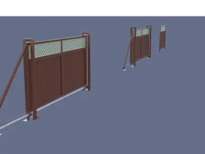 Sliding gates 3D model by 2evgeniy-lenin