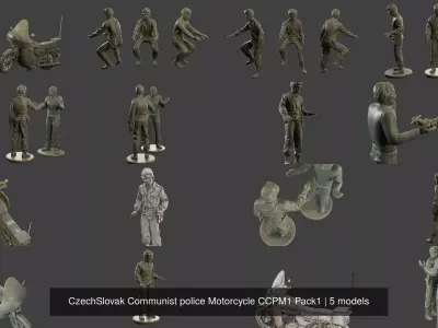 CzechSlovak Communist police Motorcycle CCPM1 Pack1
