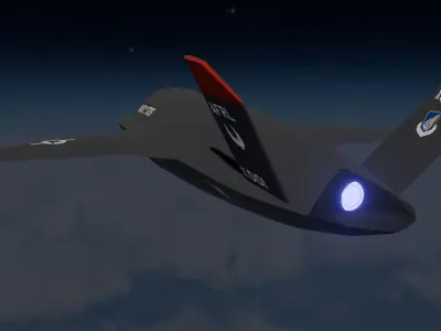 Kratos XQ-58 Valkirie Low-poly 3D model