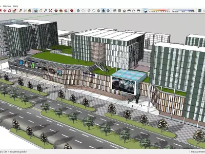 Sketchup Commercial Complex M1 3D model