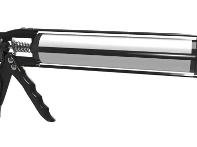 Sealant skeleton gun with cartridge 3D model