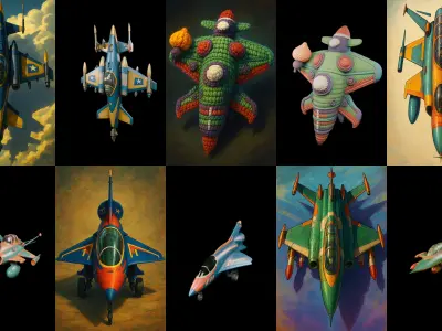 AirCraft bundle 8 pack 100 glb Low-poly 3D model