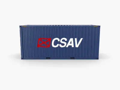 20ft Shipping Container CSAV v2 3D model