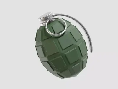cartoon Grenade  Low-poly 3D model