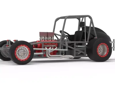 Vintage Pavement Silver Crown Car Base Scale 1 to 25 3D print model